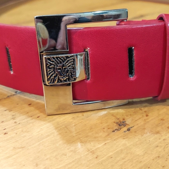 Anne Klein Belt Genuine Bonded Leather with silvertone hardware Size XL‎ - Picture 1 of 3